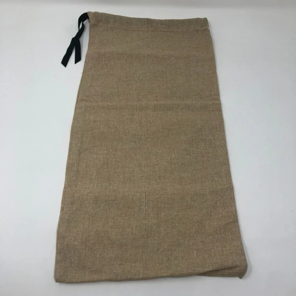 Authentic Gucci Shoe Canvas Dust Bag Set Logo Drawstring Travel Storage 16.5x8.5